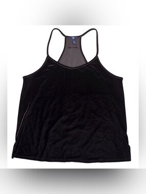 GAP Black Velvet Spaghetti Strap Tank Top
